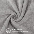 decorUhome Soft Chenille Grey Throw Pillow Covers 26X26 Set of 2 - Image 2