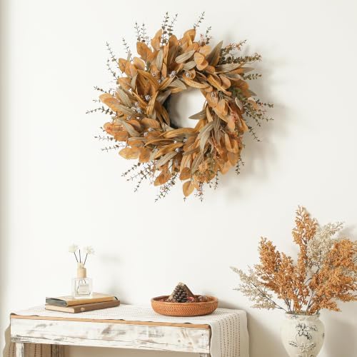 26'' Fall Wreath with Eucalyptus & Berries for Front Door Outdoor Decor - Image 4
