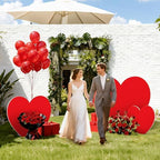 Large Valentine's Day Cardboard Stand Up Set of 3 Sizes 22 inch 31 inch 36 inch with Foothold Photo Props Decoration Valentines Day Conversation Heart Backdrop Stand for Yard Outdoor Indoor - Image 6