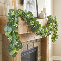 Artificial Eucalyptus Garland 8 Pack, Faux Eucalyptus Greenery Garland 6 ft, Realistic Eucalyptus Vine with Flowers for Wedding Table Centerpiece Mantel Fireplace Indoor Outdoor Decor by DolunvoLLC