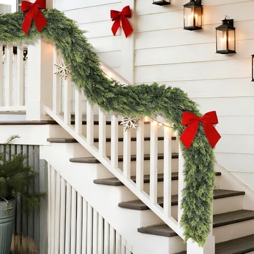 5FT 1Pcs Artificial Christmas Cedar Garlands for Home Fireplace Decoration - Image 5
