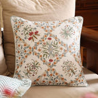 ISAENNE Vintage Linen Throw Pillow Cover,Set of 2,18"x18"-Serenity A - Image 2