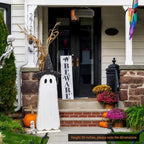 Novabright 30.2 H Halloween Witch Ghost Porch Sign Standing Wooden Decor - Image 5