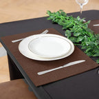 Cloth Placemats Set of 8, Linen Type Fabric Placemats Machine Washable Heat Resistant Placemats Wrinkle Free Thick Polyester Kitchen Place Mats for Dining Table (Dark Brown) - Image 4