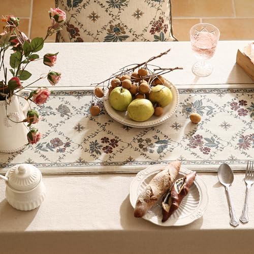 Patdrea Designer French Elegant Linen Table Runner,12"X118"-Audrey A - Image 4