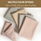 Native Fab Cloth Napkins 18x18 inches, 100% Cotton Vintage Stripped Dinner Napkins, Set of 12, Soft Breathable Absorbent, Machine Washable Cloth Napkins, Yellow Beige - Image 5