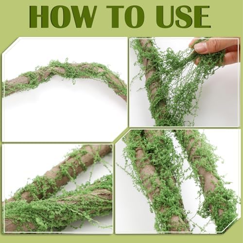 Janinka 8 Pcs 118in Large Bendable Artificial Tree Branches with Moss - Image 3