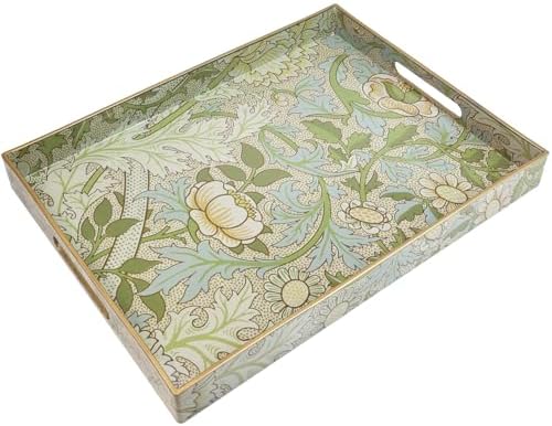 Spsyrine Plastic Serving Tray with Handles for Coffee Table, Dianthus by Spsyrine