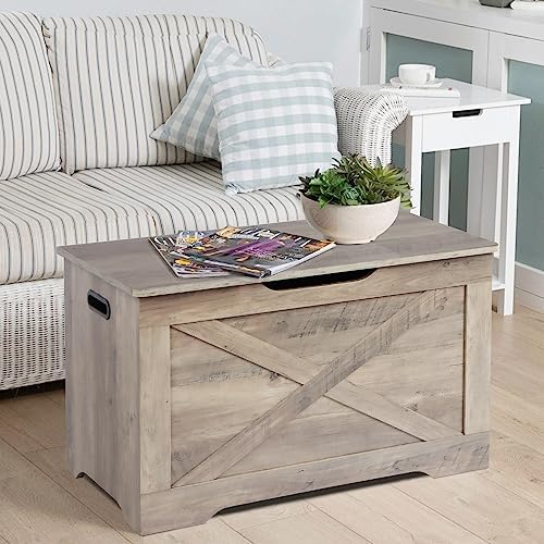 Timberer 31.5" Storage Chest, Wooden Storage Bench, Entryway Shoes Bench - Image 7