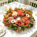 24 Inch Fall Wreaths for Front Door, Apple Wreath Artificial Autumn Wreath - Image 5