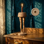 Female Legs Candle Holder for Taper, Jar & Pillar Candles, Brown by ZHAOXIANG