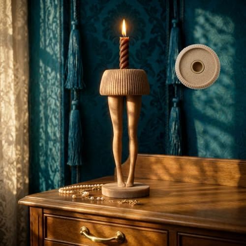 Female Legs Candle Holder for Taper, Jar & Pillar Candles, Brown by ZHAOXIANG