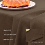 BALCONY & FALCON Rectangle Table Cloth Waterproof Brown 57"x85" - Image 4
