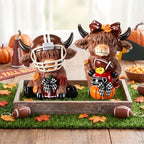 Karenhi 2 Pcs Highland Cow Figurines Fall Football Tabletop Decorations - Image 5
