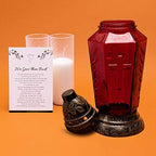 Cemetery Memorial Candle, Christian Cross Candle Holder with 2 Candles - Image 3