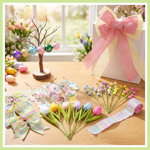 Halfchet 43 Pcs Spring Tree Decorations Spring Hanging Ball Ornaments for Small Tree Colorful Hanging Ornaments Decoration for Home Spring's Party Holiday Supplies - Image 4