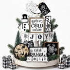 14 Pcs Halloween Tiered Tray Decor Set, Gnome Wood Table Signs (Stylish) by Unknown