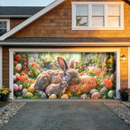 6x13 FT Easter Bunny Garage Door Banner - Colorful Egg Floral Backdrop, Large Indoor Garage Door Cover,Holiday Decoration for Home,Yard,Party - Image 5