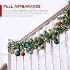 Best Choice Products 9ft Pre-Lit Holiday Pre-Decorated Christmas Garland for Stairs, Fireplace, Decoration w/PVC Tips, 50 Lights, Pine Cones, Berries - Semi-Flocked - Image 2