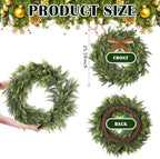 26 Inch Artificial Cedar Wreath Christmas Wreath for Front Door - Image 2
