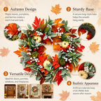 20 Inch Winter Wreaths for Front Door - Image 3