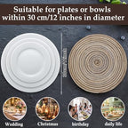 Buryeah 24 Pieces 13 Inch Round Woven Placemats Boho Mats,Dark Coffee - Image 3