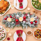 Hotop Christmas Centerpieces for Tables Decorations with 3 Candle Holder - Image 4