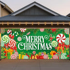 Christmas Garage Door Cover 7x16FT: Garage Merry Christmas Decorations with Bar Magnets & Ropes, Holiday Garage Door Banner Decorative Xmas for Indoor Outdoor with Installation Instructions by Unknown