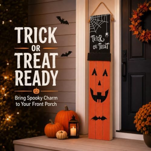 One-Piece Reversible Halloween Thanksgiving Porch Sign - Image 6