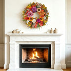 Fall Wreaths for Front Door 24" Vintage Purple Autumn Harvest Wreath - Image 6