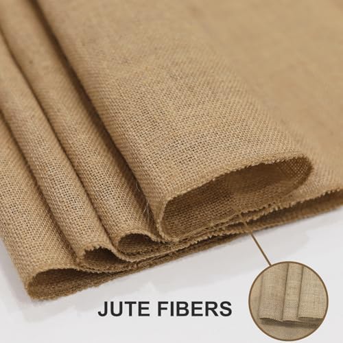 10 Pack Burlap Table Runners 12x108 Inch - Natural Country Vintage Farmhouse Jute Rustic Table Runner Decor for Wedding Birthday Home Party Fall Event Dinning Table - Image 3