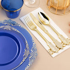Bestluck 525PCS Clear Blue Disposable Plates for 75 Guests - Image 4