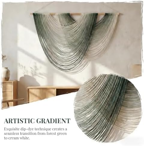 LISRRZHEN Large Macrame Wall Hanging - Boho Nordic Geometric Woven Tapestry, Handcrafted Cotton Wall Decor for Living Room Bedroom Entryway Apartment - Image 3