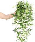 Ling's moment Artificial Clematis Cascading Greenery Garlands Vines by LingsMoment