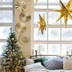 Hicarer 4 Pcs 12 Inch Gold Metal Wall Art Decor Modern Sunburst Decor - Image 4