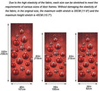 Qilmy Door Cover Decoration, Party Accessory Porch Decor for Festive Ornament Indoor Outdoor Covering 35 x 79 Inch, Red Christmas Balls - Image 3
