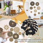 LOMOHOO Set of 9 Boho Wall Basket Decor Wicker Woven Wall Basket Decoration - Image 7