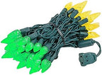 Novelty Lights 24FT 70 LED C6 Christmas String Lights, Green & Yellow - Image 6