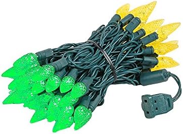 Novelty Lights 24FT 70 LED C6 Christmas String Lights, Green & Yellow - Image 6