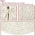 36 inch Christmas Tree Skirt: Chunky Knit Tree Skirt for 6ft Tree, Crochet Cream White Small Tree Skirt, Vintage Tree Skirts, Rustic Farmhouse Christmas Decorations - Image 5