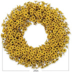 24 Inch Fall Wreaths for Front Door, Autumn Floral Outdoor Wreath - Image 7