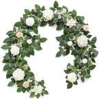 Ling's moment 5 FT White Artificial Flower Garland by LingsMoment
