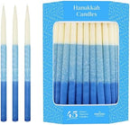 Dripless Deluxe Tapered Pastel, Blue and White Decorations, Hanukkah Menorah Candles for All 8 Nights of Chanukah (24-Pack) - Image 6