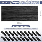20 Pack Black Table Runner 10Ft Cheesecloth Table Runner Boho Long Cheese Cloth Table Runners Romantic Sheer Fabric Gauze Table Runners for Wedding Party Bridal Shower - Image 2