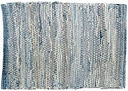 C&F Home Denim Rag Blue Rectangle Thick Placemats Set of 4 Farmhouse Country Boho Vintage Table Mats for Kitchen Dining Home Decor Fourth of July Americana Patriotic Independence Day Memorial Day by CFHome