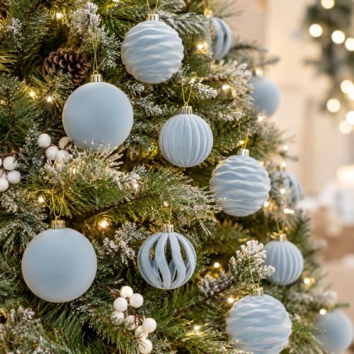 3.15In Velvet Ornaments for Christmas Tree,12Pcs Christmas Ornaments Set - Image 2