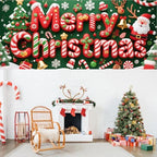 Traditional Christmas Garage Door Banner 16x7 Ft - Merry Christmas with Classic Decor for Double Car Garage Outdoor Indoor Holiday Decor - Image 7