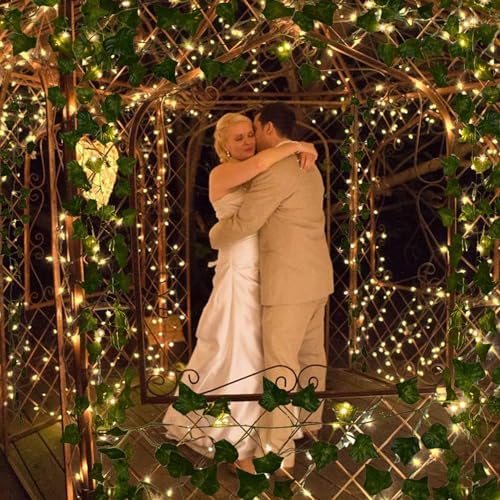 Comtelek 504 FT Artificial Ivy 72 Pack Ivy Vine Garland Ivy Leaves Greenery Garlands Clip Hanging Fake Leaf Plants Faux Green Flowers Decor Home Kitchen Garden Office Wedding Wall - Image 7