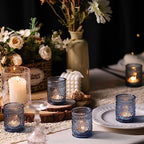 DARJEN Blue Votive Candle Holders Set of 36 - Votive Candle Holders Bulk, Glass Candle Holder for Party Decoration, Tea Lights Candle Holders for Wedding - Image 4