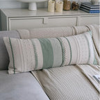 Cethom Boho Lumbar Pillow Covers 14x36 Inch Long, Sage Green Textured Decorative Couch Pillow Cases for Farmhouse Home Decor, Accent Cushion Cover for Sofa, Bed, Living Room, Bedroom, Pack of 1 by Cethom